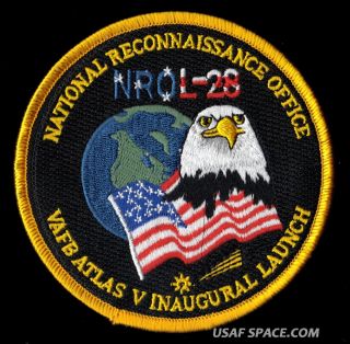 Nrol - 28 Mission - Atlas V - Inaugural Launch - Vafb Usaf Dod Nro Satellite Patch