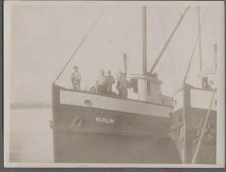 Vintage Photograph 1915 - 1930 Fishing Boat Anacortes Seattle Washington Old Photo