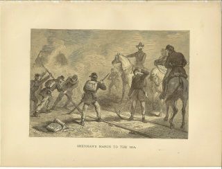 Civil War Engraving: Sherman 