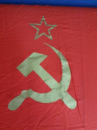 FLAG USSR SOVIET UNION LARGE RED EMBLEM HAMMER AND SICKLE BANNER BIG 160х80 cm 4