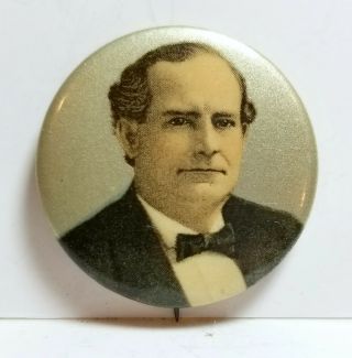 William Jennings Bryan Presidential Campaign Button,  Celluloid C.  1900