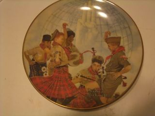 A Good Sign All Over The World Norman Rockwell Boy Scout Plate