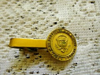 Vintage Richard Nixon Tie Clasp Presidential Seal Signature 37th President 1 3/4