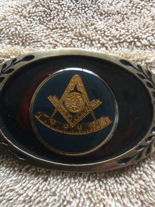 Masonic Belt Buckle Solid Brass