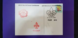 24th World Scout Jamboree 2019 / Postmark On Usps Official Postcard Brasil Stamp
