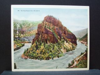 Railroad Denver & Rio Grande Train Antique Large Postcard Tunnel Royal Gorge Co