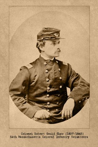 Robert Gould Shaw " Glory " Union Officer Cabinet Card Photograph Civil War