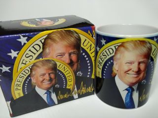 Maga President Donald Trump Coffee Cup Mug White House Presidential Seal 12oz