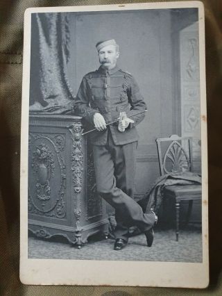 1880s Cpt Burton Brown,  Royal Artillery,  Undress/casual Uniform.  Cabinet Photo