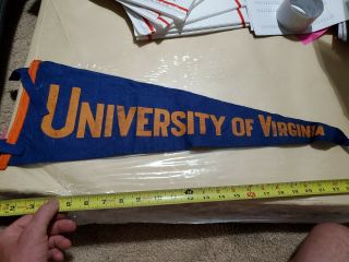 Vintage 1940 - 50s University Of Virginia Felt Pennant Uva