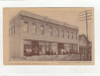 Early People In Front Of J.  B.  Hughes Building,  Hastings Fl St.  Johns County