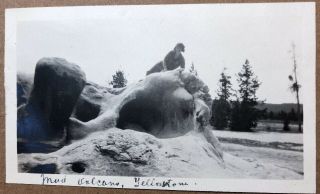 Vintage 1920’s Antique B & W Picture Yellowstone Park Mud Volcano