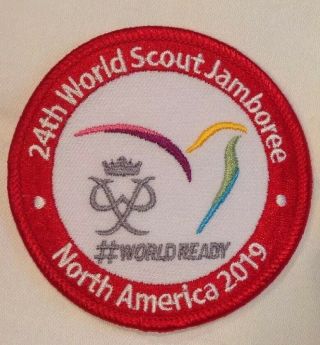 24th World Scout Jamboree Wsj 2019 Patch Bsa Worldready Red