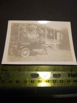 Antique Photo,  Early MODEL T WOMAN N FRONT OF HOUSE BIRMINGHAM,  ALABAMA 2