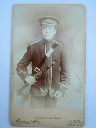 Victorian British Military Cdv Photo Soldier Musician Clarinet ? Lt Infantry