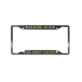 Us Navy Uss Jimmy Carter Ssn - 23 License Plate Frame Front Back Of Car