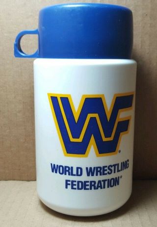 Vintage Wwf World Wrestling Federation Thermos (f - 4)