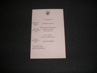 White House Dinner Menu President Lyndon Johnson Honoring U Thant 1964 (s)