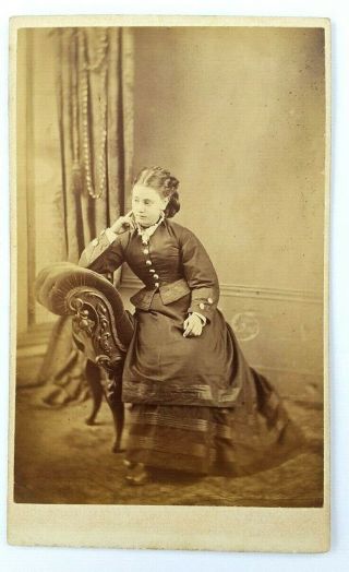 Antique Photograph,  Cabinet Card,  Cdv,  Young Victorian Lady,  C1860 