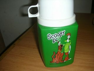 Vintage 1973 Scooby Doo Hanna - Barbera Green Plastic Lunch Box Thermos