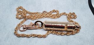 Acme Metropolitan Police Whistle,  Rose Gold With 24 Inch Chain Stunning