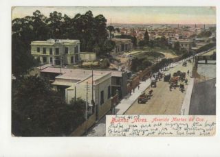 Buenos Aires Argentina Avenida Montes De Oca Vintage Postcard Us020