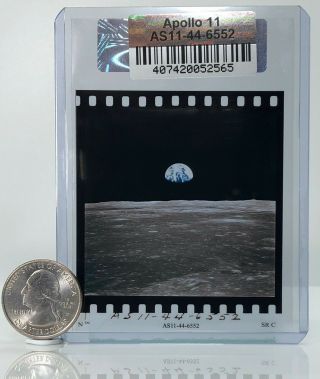 NASA Apollo 11 Moon Landing 70mm Film Positive Earthrise Photo Hand - Numbered 4