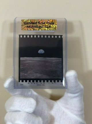 NASA Apollo 11 Moon Landing 70mm Film Positive Earthrise Photo Hand - Numbered 5