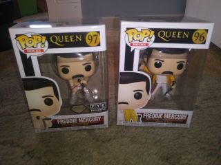 Funko Pop Freddie Mercury Queen Fye Exclusive And Common In Protectors Very Rare