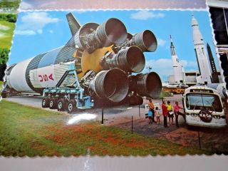 5 Vintage Postcards Alabama Space Rocket Center 1960s NASA Apollo Lunar Rover 5