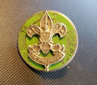Vintage Boy Scouts Scoutmaster Collar Pin Sterling Silver Asm 16mm Bsa Lapel Tie