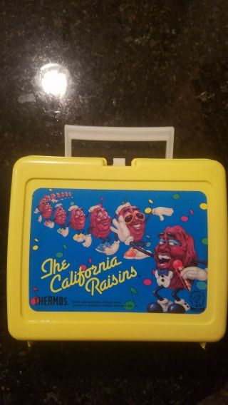 1987 California Raisins Collectible Vintage Thermos Lunch Box