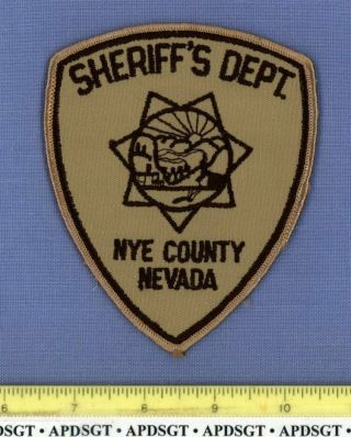 Nye County Sheriff (old Vintage Chp Shape) Nevada Police Patch Cheesecloth