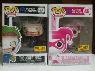 Funko Pop Dc Heroes The Joker Death Of The Family Harley Quinn Diamond Hot Topic