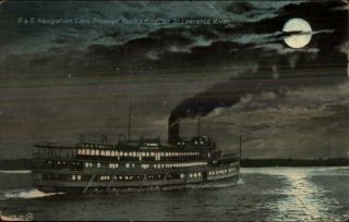 Steamship Rapids King R & O Navigation Co St.  Lawrence River Postcard