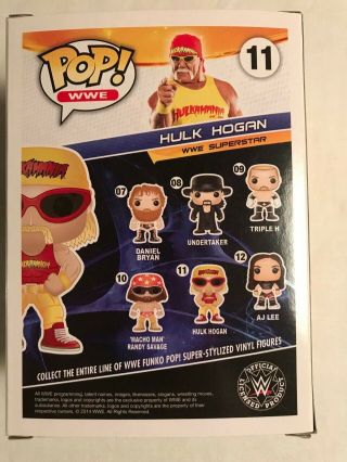 Funko Pop WWE 11 Hulk Hogan VAULTED Classic Colors no sticker 3