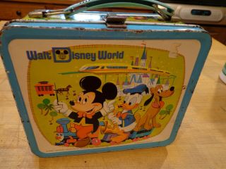 Vintage Walt Disney World Mickey Mouse Metal Lunchbox