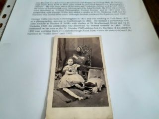 Cdv1 Victorian Carte De Visite Photo (scarborough Beckett/willis) Girl Doll Crib