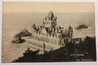 Vintage Postcard Cliff House San Francisco,  California - Burned