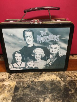 The Munsters Tv Show Small Metal Tin Collectible Lunchbox Container