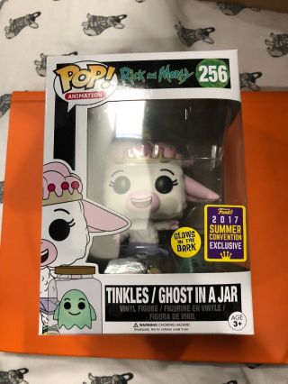 Tinkles / Ghost In A Jar Rick And Morty Funko Pop 256 2017 Summer Con Sdcc Glow