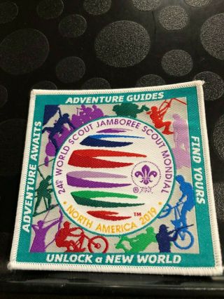 2019 World Jamboree Scout Mondial Adventure Awaits Adventure Guides Pocket Patch
