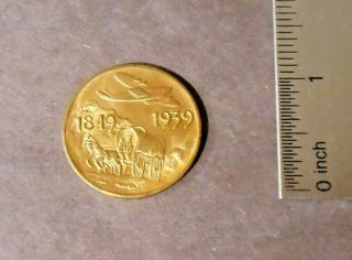 Golden Gate International Exposition Coin 1939 - Wagon & Plane