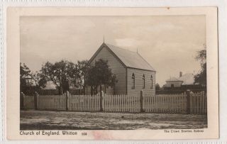 VINTAGE POSTCARD SET OF 2 RPPC ' S CHURCH,  WHITTON NSW 1900s 3