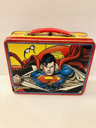2000 Superman Transformation Embossed Metal Lunchbox DC Comics The Tin Box Co 3