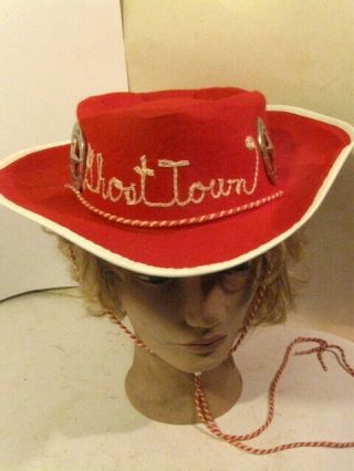 Vintage Rocky Glen Ghost Town Amusement Park 1970s Cowboy Hat Large.