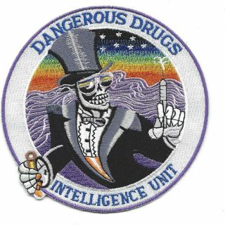 4.  5 " Dea Drug Intelligence Unit Dangerous Drugs Embroidered Patch