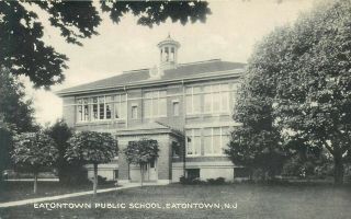 Eatontown,  Jersey - Public School - Old Postcard View