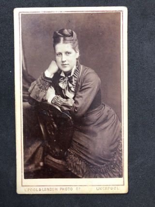 Victorian Carte De Visite Cdv: Pretty Lady: Liverpool & London Photographic Co