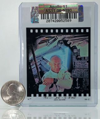 NASA Apollo 11 Moon Landing 70mm Film Positive Buzz Aldrin Photo Hand - Numbered 4
